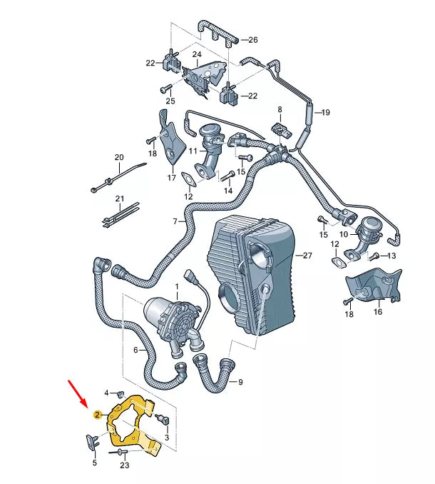 NEW VW TOUAREG 7P MK2 SECONDARY AIR PUMP RETAINER 7P0906287