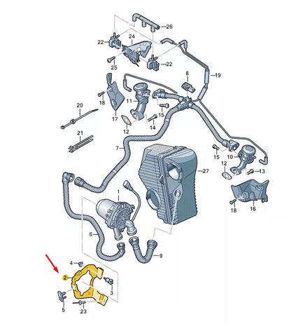 NEW VW TOUAREG 7P MK2 SECONDARY AIR PUMP RETAINER 7P0906287