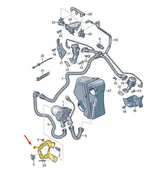 NEW VW TOUAREG 7P MK2 SECONDARY AIR PUMP RETAINER 7P0906287