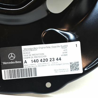 NEW MB S W140 FRONT RIGHT BRAKE DISC PROTECTION PLATE A1404202344 ORIGINAL