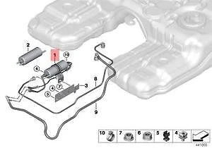 NEW BMW X5 F15 2.0I 180KW FUEL FILTER WITH PRESURE REGULATOR 16127236941