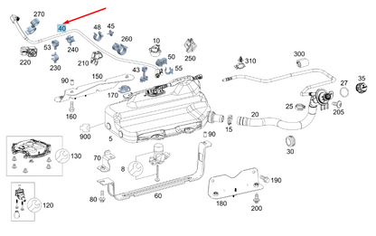 NEW MB VITO W447 ADBLUE ADDITIVE FUEL PRESSURE LINE LHD A4474700464 ORIGINAL