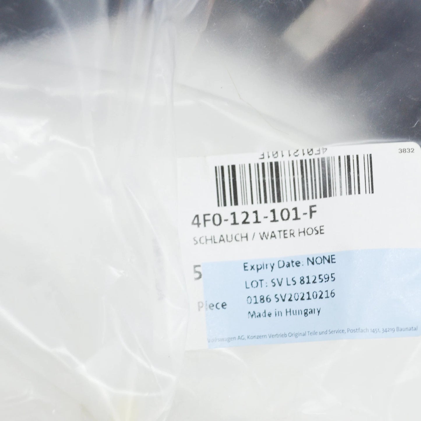 NEW AUDI A6 C6 UPPER RADIATOR COOLANT HOSE 4F0121101F