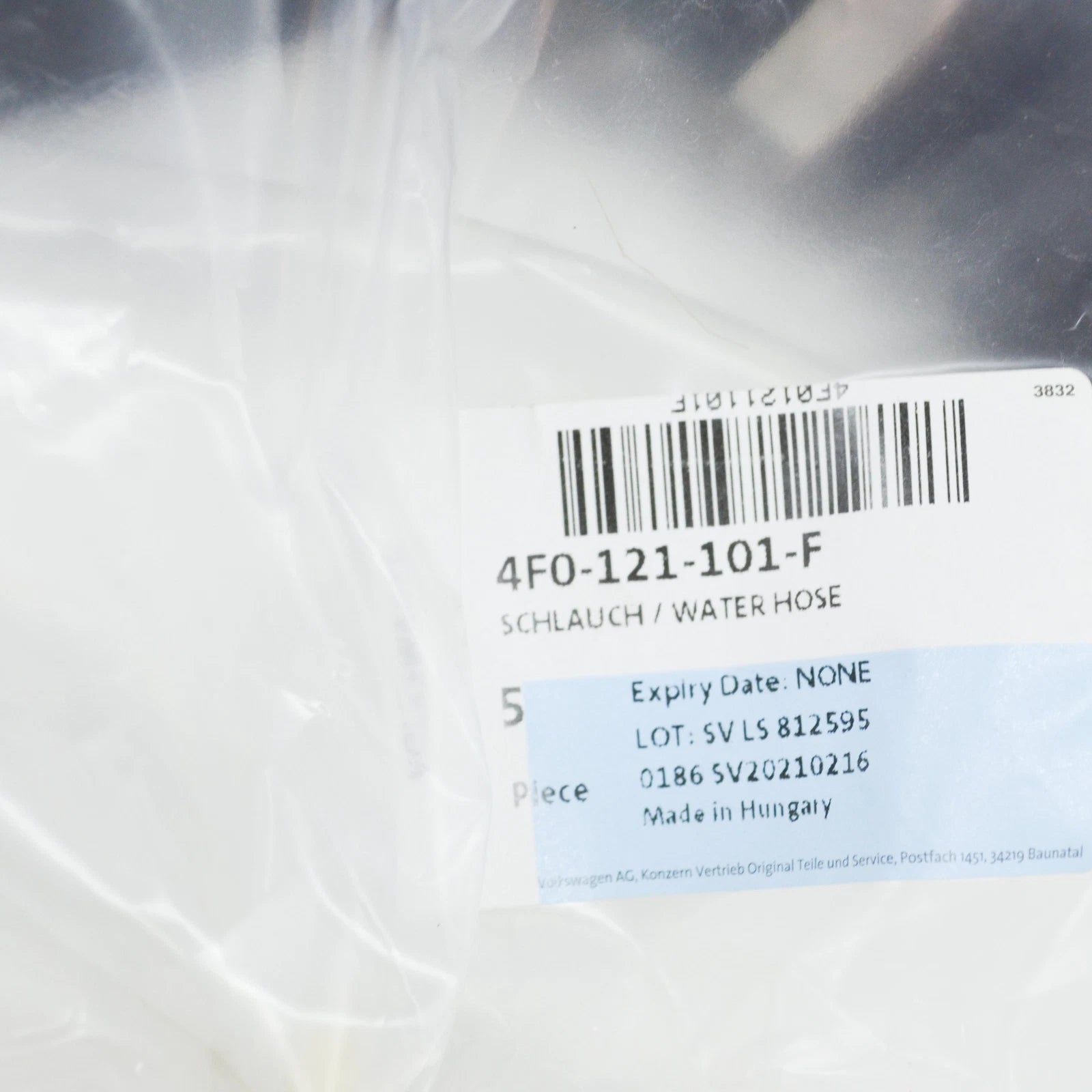 NEW AUDI A6 C6 UPPER RADIATOR COOLANT HOSE 4F0121101F