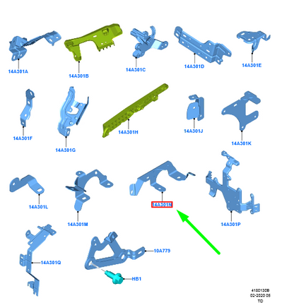 new ford kuga mk3 relay bracket 2419827 lx6t-14a301-gc original