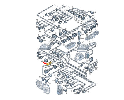NEW AUDI A8 D3 2PIN CONTACT HOUSING 6N0927997A ORIGINAL