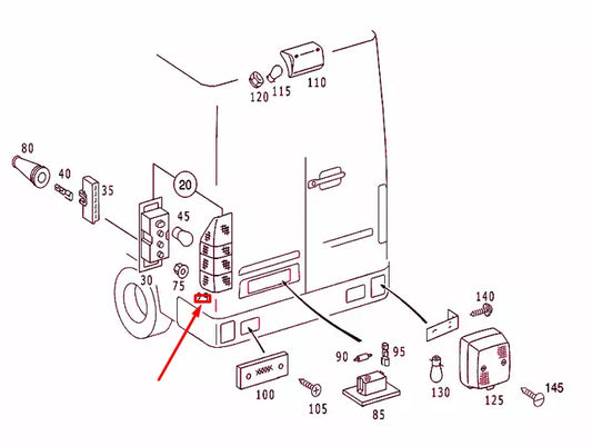 NEW MERCEDES-BENZ SPRINTER 903 REAR LEFT TAIL LIGHT A0008261556