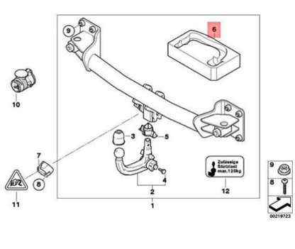 new bmw x5 f15 trailer hitch ball oddments tray 71606772223 original