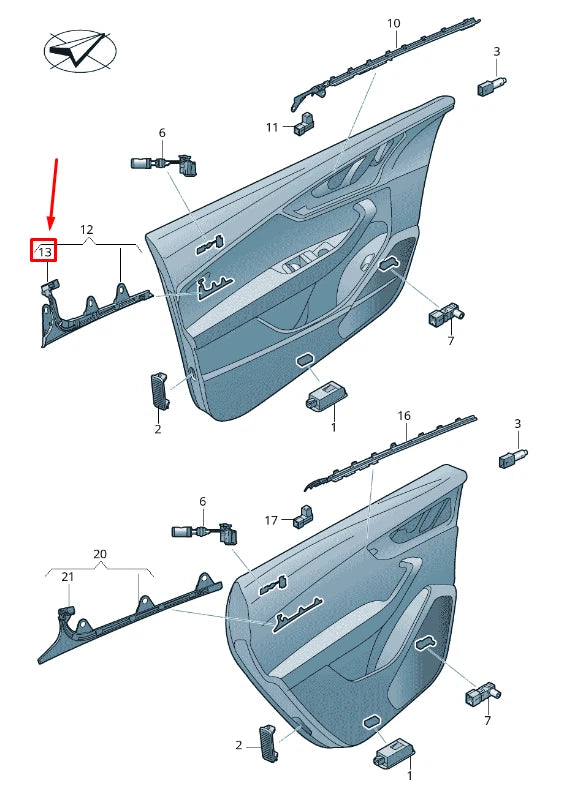 NEW AUDI Q7 4M FRONT DOOR LED MODULE 4K0947356B