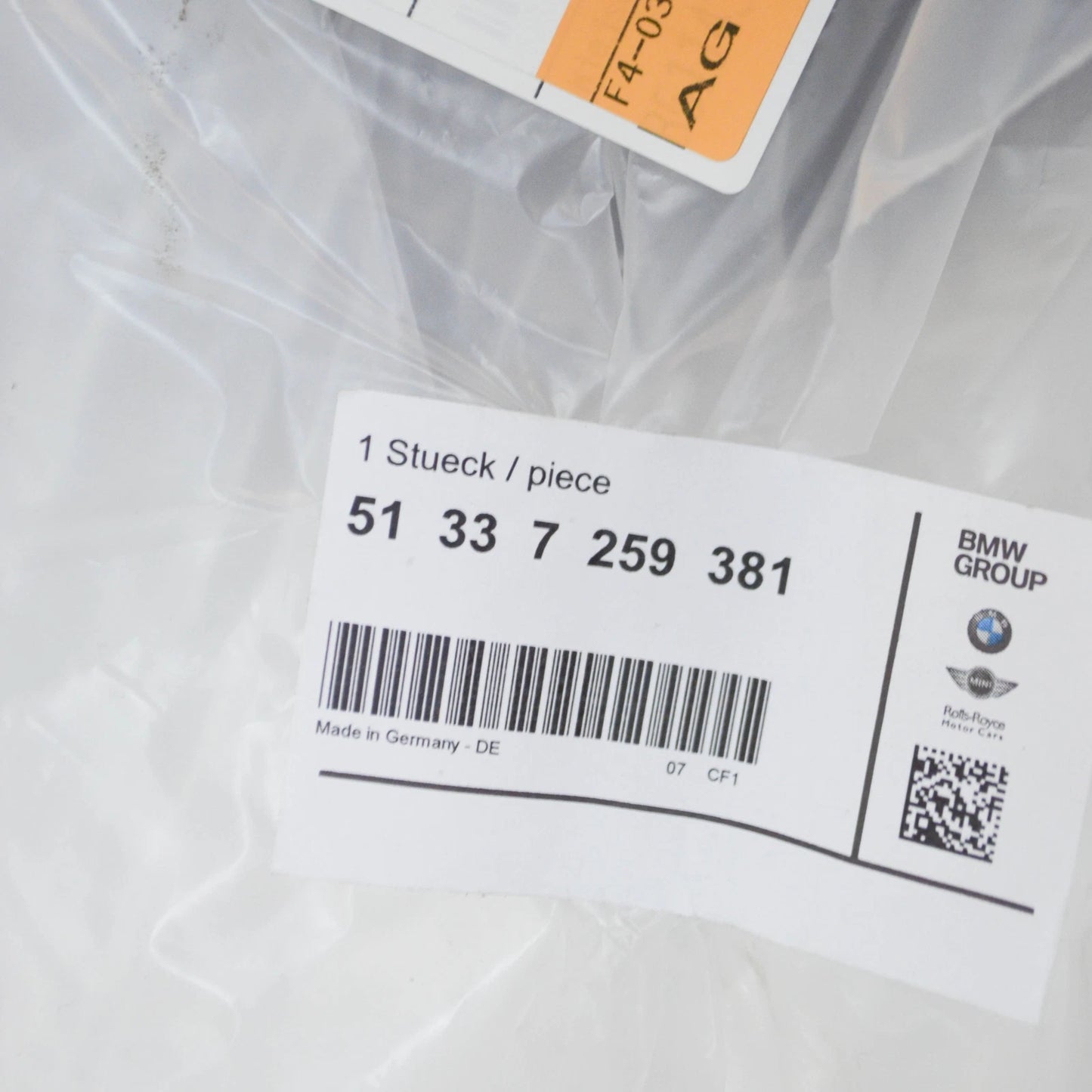 NEW BMW 3 F30 FRONT LEFT INTERIOR WINDOW FRAME SEALING 51337259381 ORIGINAL