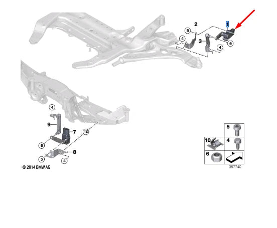 NEW BMW 2 ACTIVE TOURER F45 FRONT HEADLIGHT LEVEL SENSOR 37146895467 ORIGINAL