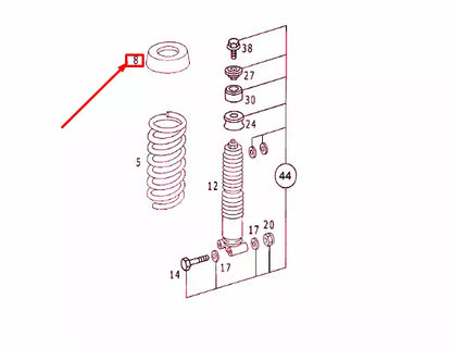 NEW MERCEDES-BENZ E-CLASS W124 REAR SPRING SHIM A2013250944 ORIGINAL