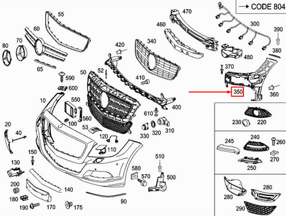 new mercedes-benz cls c218 front left bumper basic carrier a2188853565 original