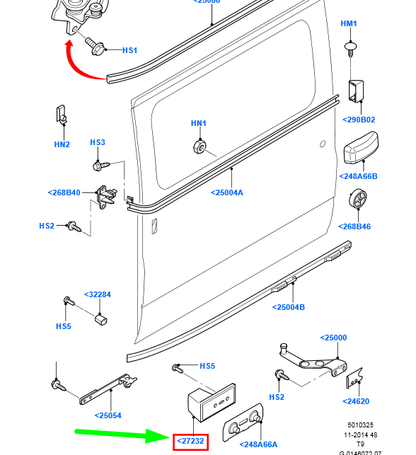 new ford transit mk3 sliding side load door lower bumper 4101903 original