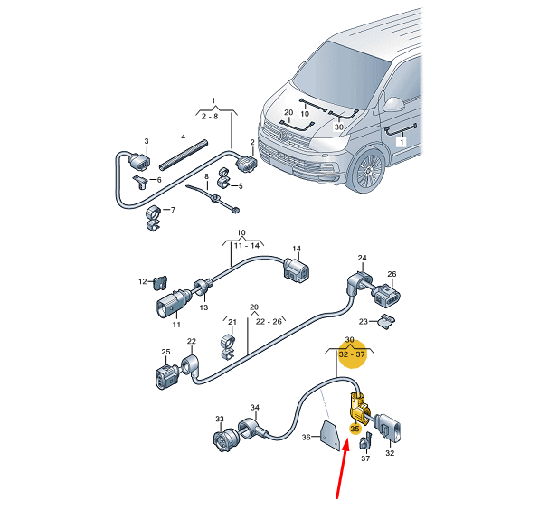 new vw transporter t6 tachograph wiring bracket protect. cover 7e0971921