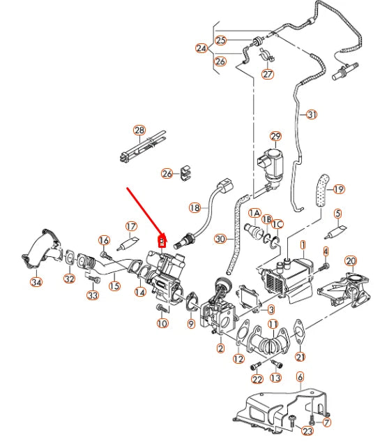 NEW AUDI Q7 4L EXHAUST RECIRCULATION VALVE 059131501H ORIGINAL