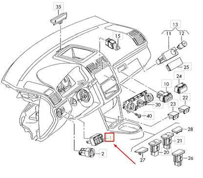NEW VW JETTA III 1K MK3 INSTRUMENT LIGHTING SWITCH 1K0941333DREH ORIGINAL