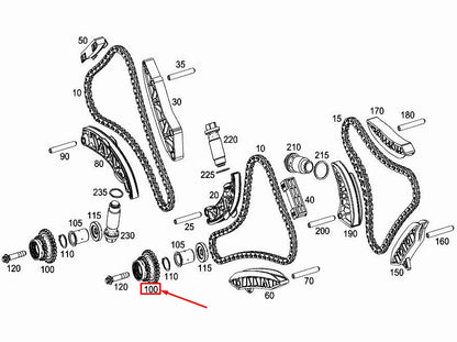 NEW MERCEDES-BENZ E W213 RIGHT ENGINE INTERMEDIATE GEAR A1770502101 ORIGINAL