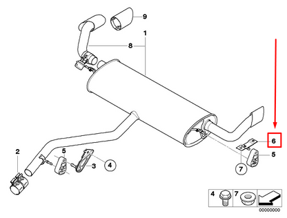 new bmw x5 e70 rear silencer bracket 18207558659 7558659 original