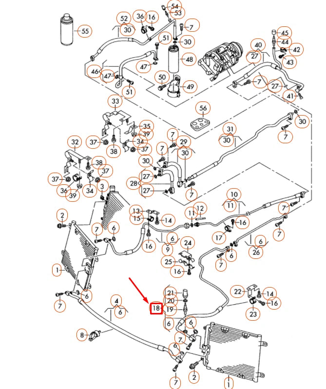 NEW AUDI R8 42 A/C REFRIGERANT PIPE LHD 423260704A ORIGINAL