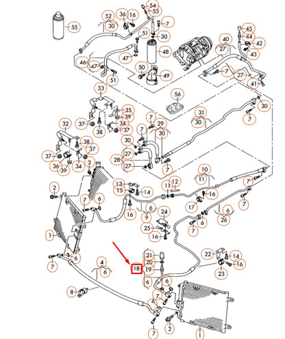 NEW AUDI R8 42 A/C REFRIGERANT PIPE LHD 423260704A ORIGINAL