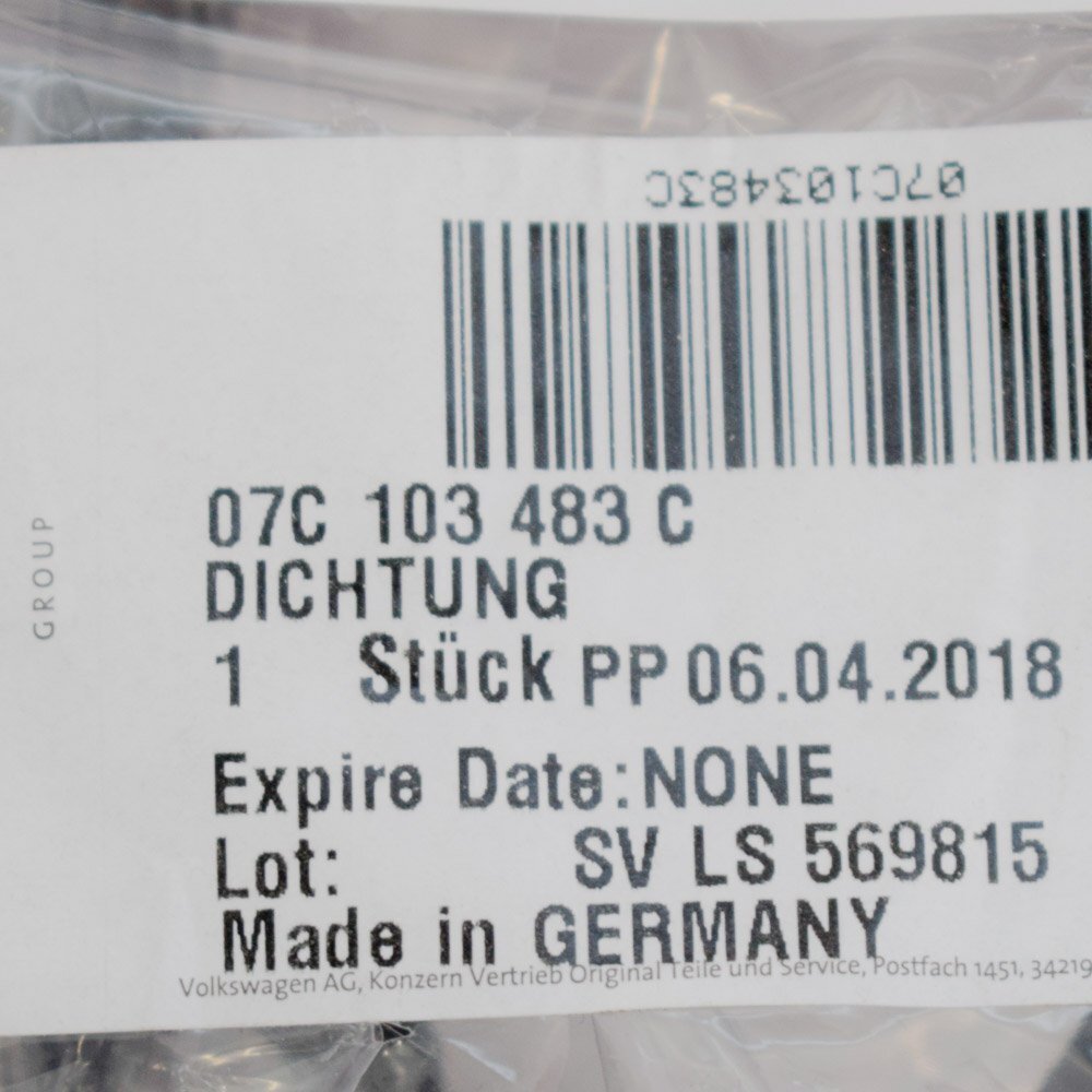 new audi a8 d3 cylinder head gasket cover 07c103483c 6.0 p 331kw 2008 original