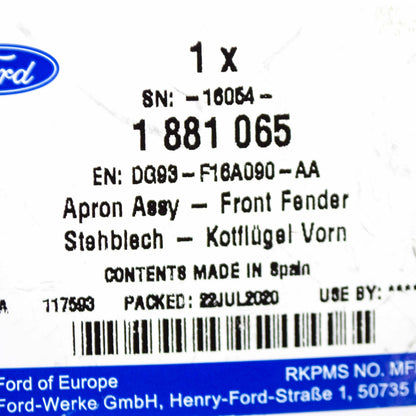 new ford mondeo v turnier front right fender apron assy 1881065 original
