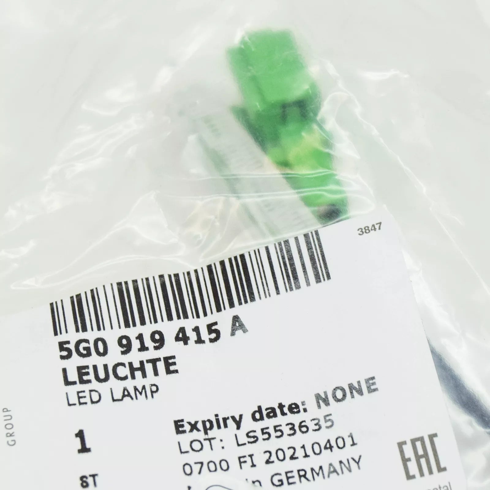 NEW VW GOLF VII 5G MK7 FRONT LEFT DOOR LED LIGHT 5G0919415A ORIGINAL