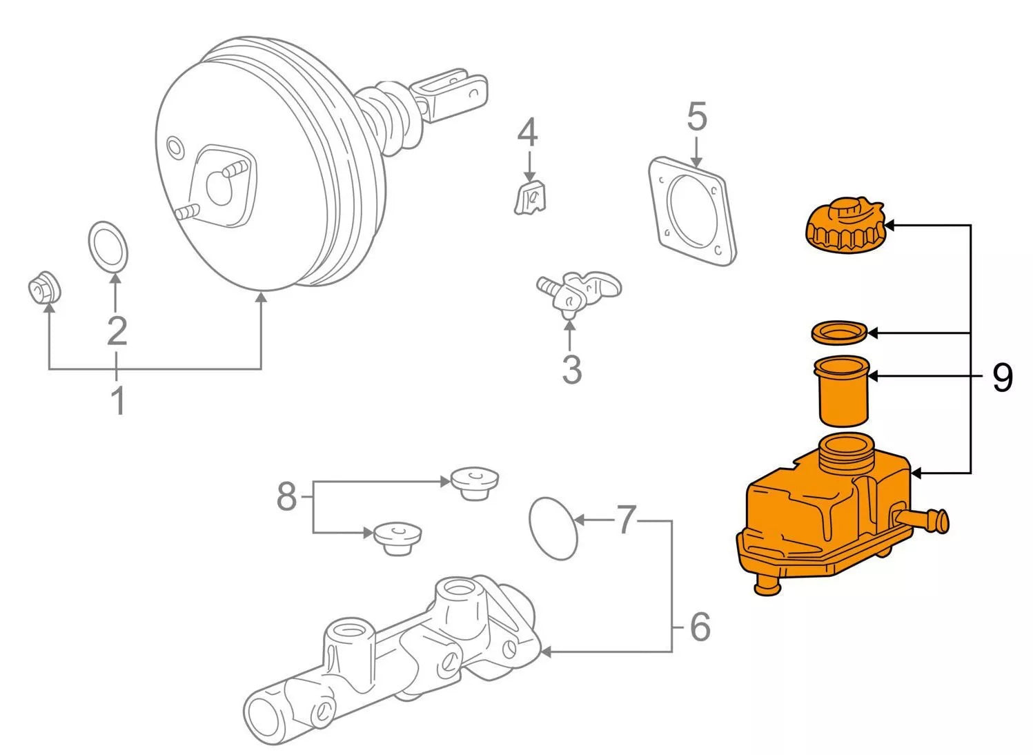 NEW BMW 7 E65 BRAKE FLUID EXPANSION TANK RESERVOIR 34326758848 735I ORIGINAL