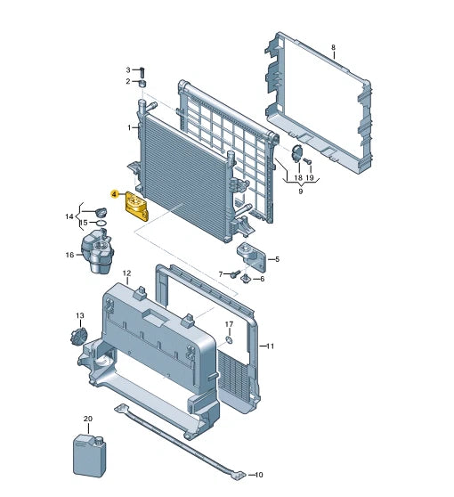 NEW VOLKSWAGEN ID.4 E21 RIGHT RADIATOR HOLDER 1EA121367H