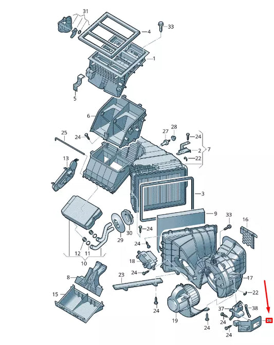 NEW VW TRANSPORTER T6 RECIRC. AIR OPERATION RETAINING PLATE 7H1819939A
