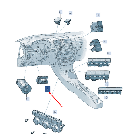 new skoda superb mk3 headlight range control sensor 3v0941333whs original