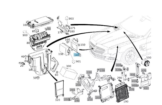NEW MB SL R231 FRONT ADAPTIVE CRUISE CONTROL BRACKET A2315451440