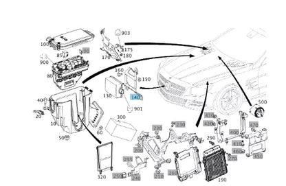 NEW MB SL R231 FRONT ADAPTIVE CRUISE CONTROL BRACKET A2315451440