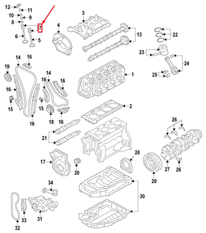 NEW AUDI Q5 FY EXHAUST VALVE SPRING 06K109623B ORIGINAL