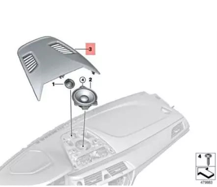 NEW BMW 6 GT G32 FRONT CENTER DASH SPEAKER COVER 51459329561 9329561 ORIGINAL