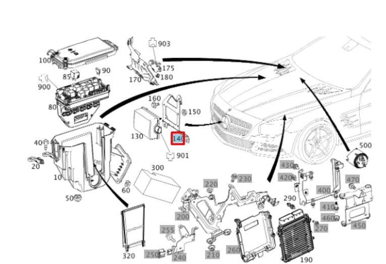 NEW MERCEDES-BENZ SL R231 DISTRONIC HOLDER A2315450000 ORIGINAL