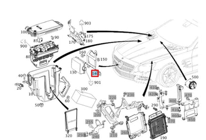 NEW MERCEDES-BENZ SL R231 DISTRONIC HOLDER A2315450000 ORIGINAL