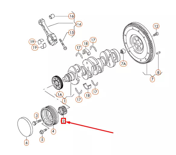 NEW VOLKSWAGEN BEETLE A5 CRANKSHAFT TOOTHED BELT PULLEY 045105263B ORIGINAL