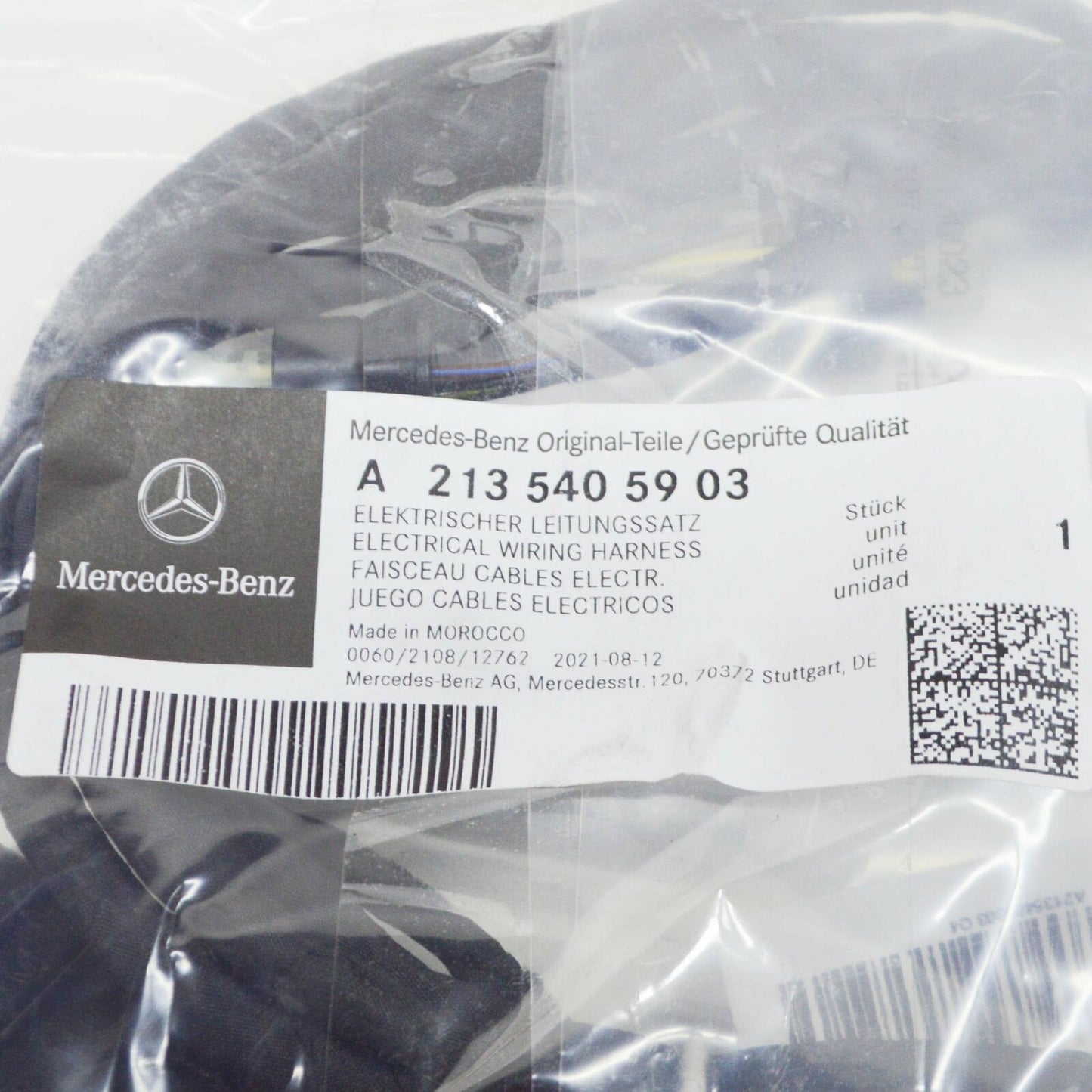 NEW MERCEDES-BENZ E W213 FRONT PARKING AID WIRING HARNESS A2135405903 ORIGINAL