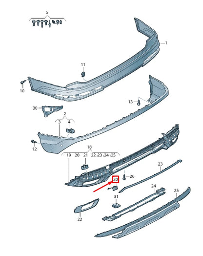 NEW AUDI Q7 4M REAR RIGHT BUMPER TOWING EYE COVER CAP 4M0807442D9B9