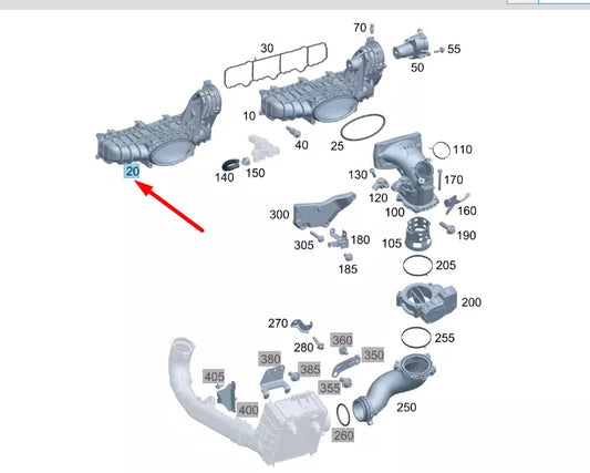 NEW MERCEDES-BENZ C W204 INTAKE MANIFOLD AIR LINE A6510903037