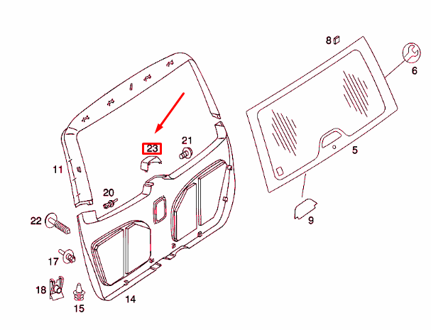 NEW MERCEDES-BENZ M W163 ADDITIONAL STOP LIGHT COVER A16374700877E33 ORIGINAL