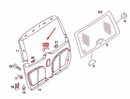 NEW MERCEDES-BENZ M W163 ADDITIONAL STOP LIGHT COVER A16374700877E33 ORIGINAL