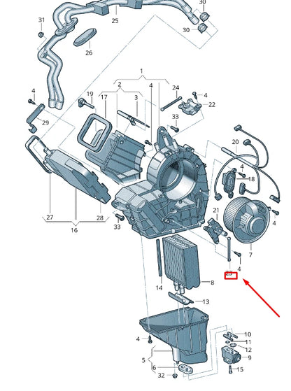 NEW VW TRANSPORTER T6 TEMP REGULATING FLAP LEVER COUPLING ROD 7H0819317 ORIGINAL