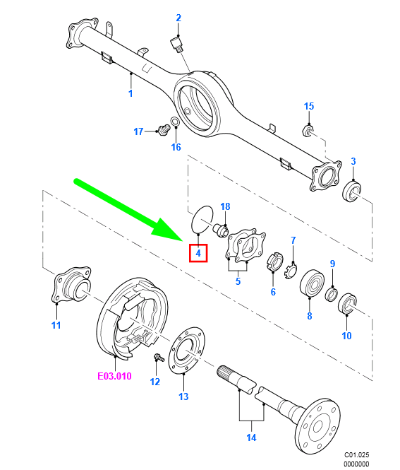 new ford ranger mk2 rear drive shaft o-ring seal xm34-4466-aa 4035908 original