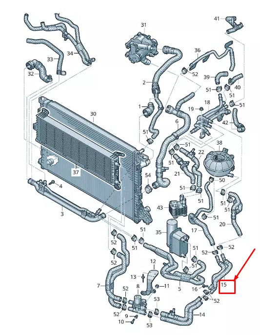 NEW AUDI A6 C8 ENGINE COOLANT PIPE WITH COOLANT HOSE 4K0145638A