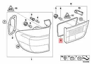 NEW BMW X5 E70 REAR LEFT LIGHT INNER GASKET SEAL 63217288973 2010 ORIGINAL