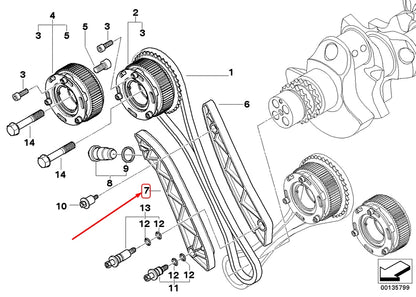 NEW BMW M5 E60 TIMING GEAR CHAIN TENSIONER 11317835822 7835822 ORIGINAL
