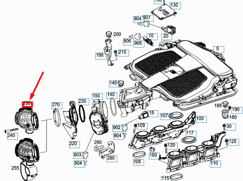 NEW MERCEDES-BENZ SLK R172 INTAKE MANIFOLD ELASTOMERIC CUP A2760941291 ORIGINAL